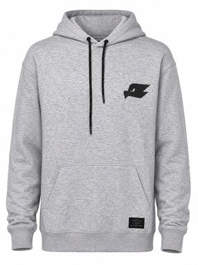 Tony Hawk Men's L Gray Heather Foil Signature Pullover Hoodie Skate Sweatshirt